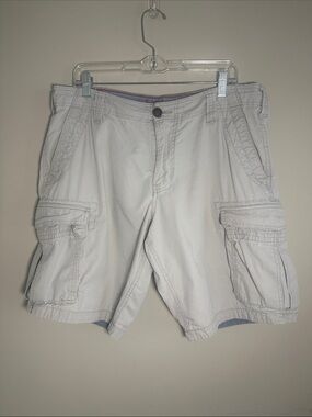 Red Camel Light Gray cotton Utility Pockets cargo shorts